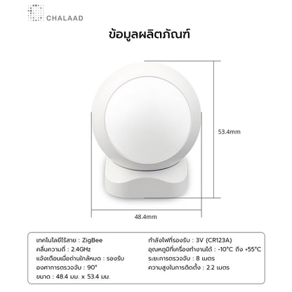 Zemismart Zigbee PIR Motion Sensor เซ็นเซอร์จับความเคลื่อนไหว Apple HomeKit, Tuya, Smart Life