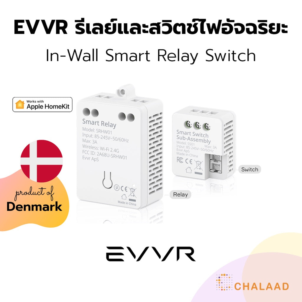 EVVR Smart HomeKit In-Wall Relay Switch