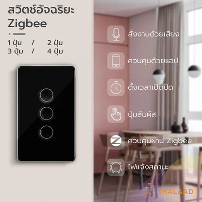 Zemismart Smart Wall Light Switch แบบสัมผัส Touch Switch รองรับการควบคุมผ่านมือถือ Apple HomeKit และแพลตฟอร์มสมาร์ทโฮม